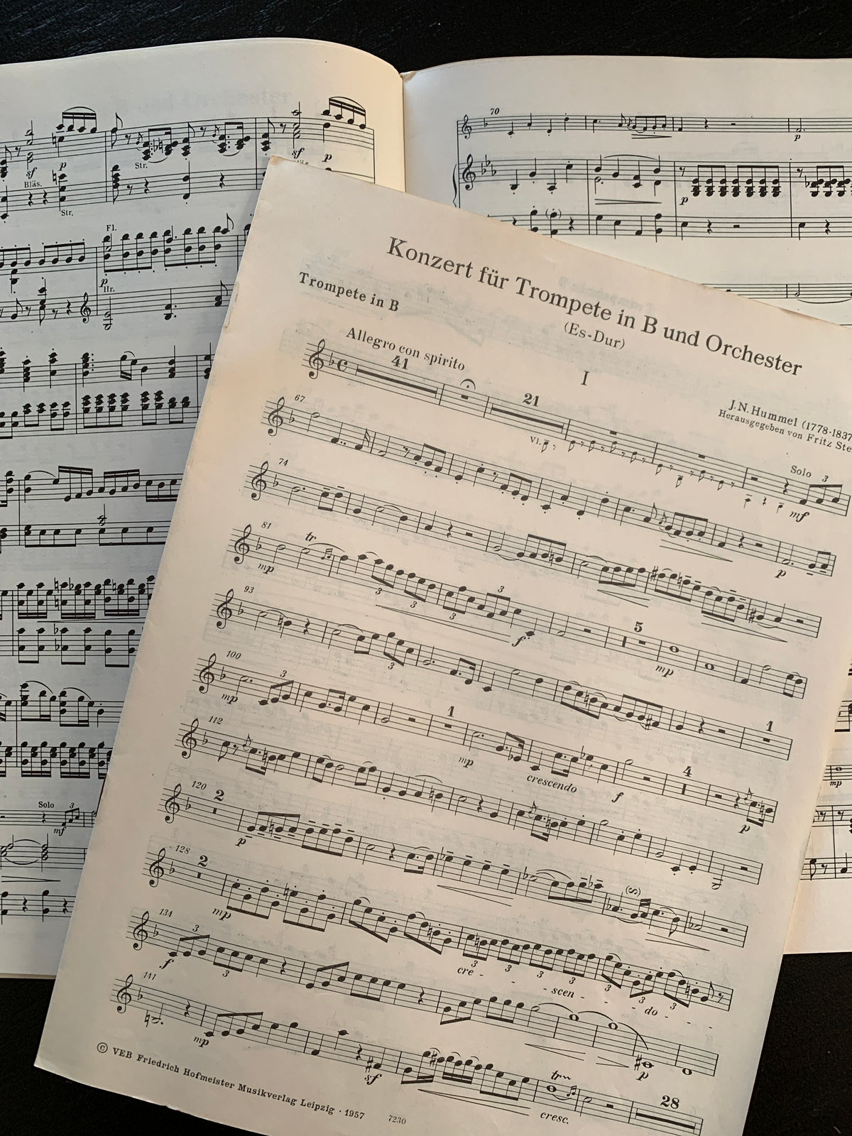 „Hummel Konzert“ in Es-Dur für Trompete und Orchester
